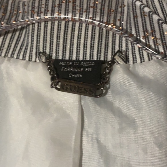 Guess Pinstripe Cropped Jacket - Picture 3 of 4
